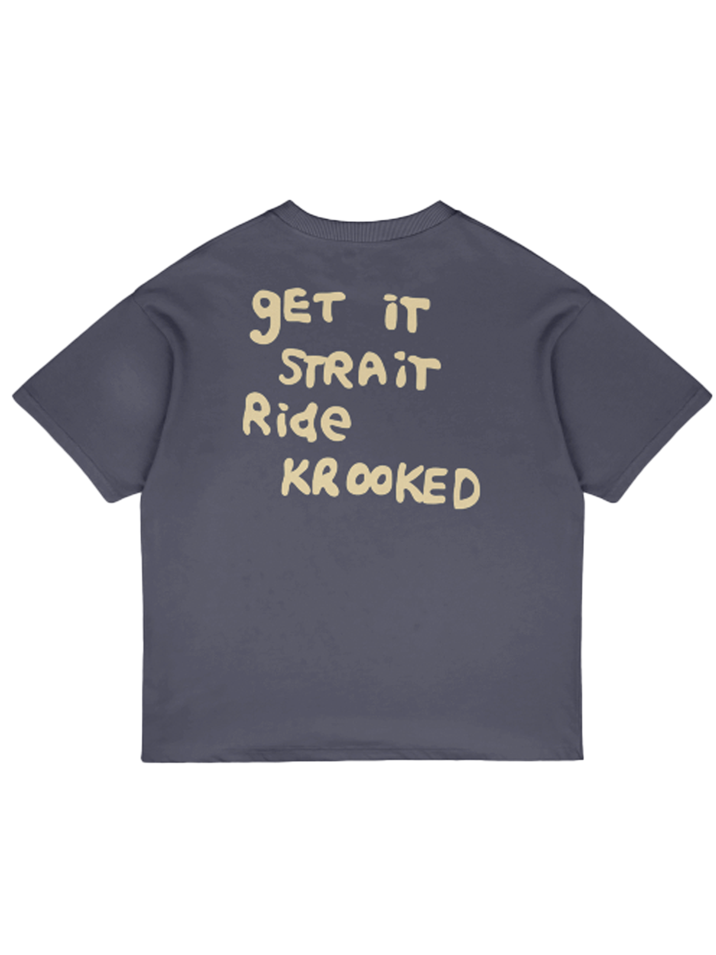 Krooked Strait Tee Graphite Cream