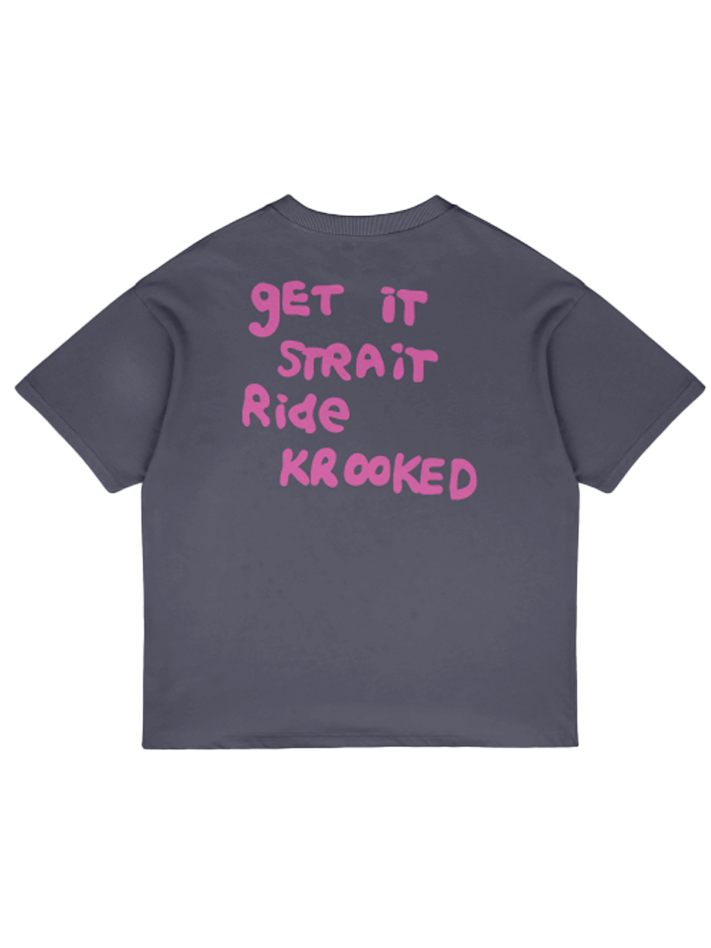 Krooked Strait Tee Graphite Pink